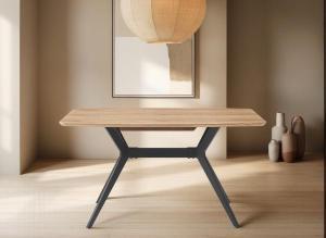 Oak veneer table 140*80*75 cm