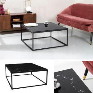 Mesa de centro metal y tapa de mármol