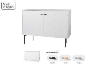Consola Diamond 2 P lacado blanco 121*80*40 cm