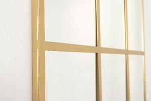 Espejo metal ventana oro 180*90