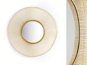 Espejo metal dorado 76 cm