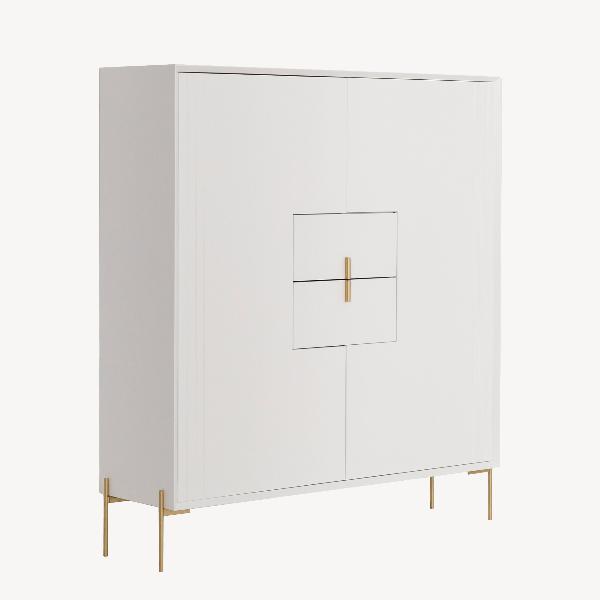 VAJILLERO MILAN LACADO 2 CAJONES + 2 PUERTAS. GUIA FRENO 137*110*40 CM