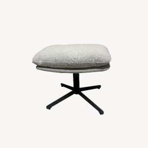 Banqueta reposapies giratoria 360º. Color gris piedra. 42*52*40 cm