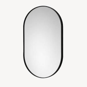 Oval mirror aluminum frame 72*45 cm