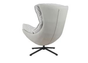 Sillón Hans giratorio 360º. Tapizado gris. 91*98*100 cm