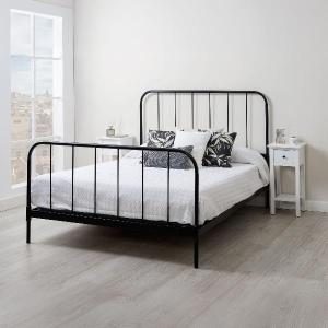 Cama completa forja cabecero curvo 90 cm