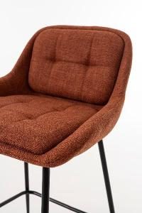 Taburete Belmont giratoria 360º, tapizado negro