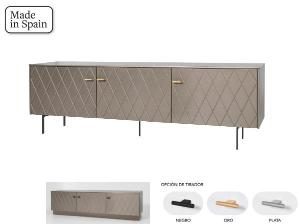 Mueble TV Diamond 3 P lacado perlado 180*50*40 cm