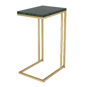 Mesita auxiliar alta, base metal y tapa marmol 78*40*30 (Elegir color base metal + color tapa mármol)