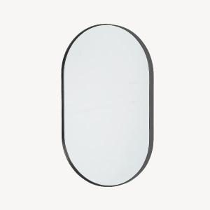 Espejo ovalado 150*80 cm, marco aluminio negro