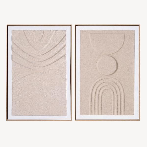 SET 2 CUADROS OLEO CON MARCO 60*90*3.5 CM