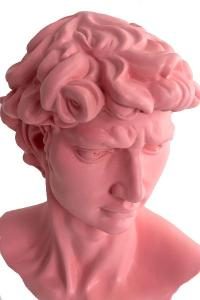 Escultura resina David rosa 36 cm