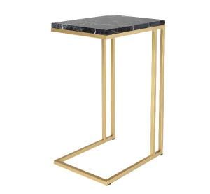 Mesita auxiliar alta, base metal y tapa marmol 78*40*30 (Elegir color base metal + color tapa mármol)