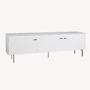 Mueble TV Diamond 3 P lacado blanco 182*50*40 cm