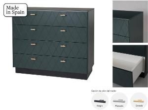 Comoda Diamond 4 C lacado verde 102*90*42 cm