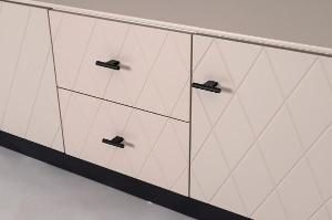 Mueble TV Diamond 3 P + 2 C lacado visón 222*50*40 cm