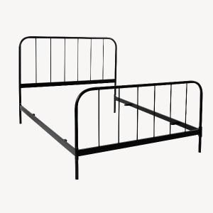 Cama completa forja cabecero curvo 90 cm