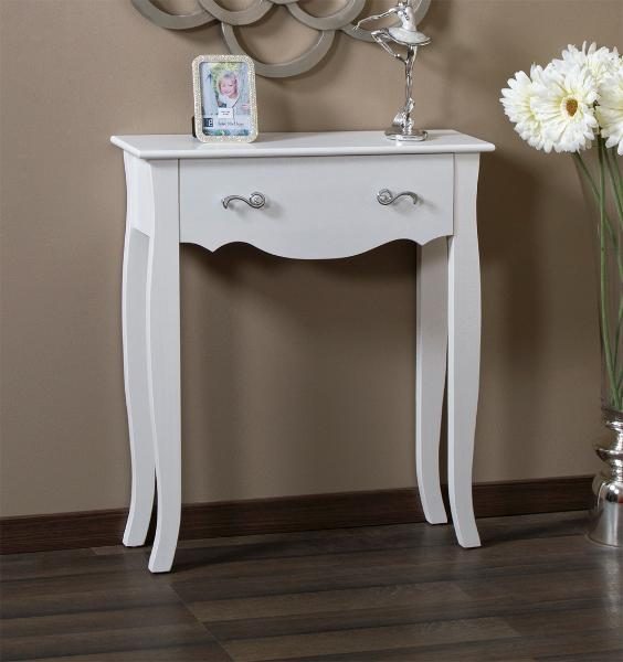 ENTRADA ESTRECHA 20 CM. ANCLAJE A PARED. LACADO BLANCO. 70 X 80 X 20 CM