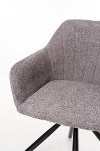 Silla Claire giratoria 360º. Tapizado gris. 83*61*60 cm