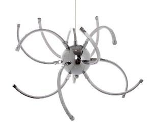 Lámpara de techo led cromada. 120*40*40 cm