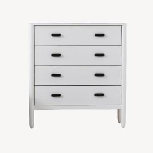 Florence 4-drawer dresser, white lacquer, 102 cm