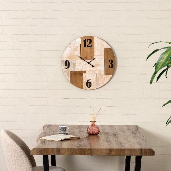 RELOJ PARED MADERA. 50*3*50 CM