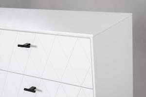 Cómoda Diamond 4 C lacado blanco 102*90*42 cm