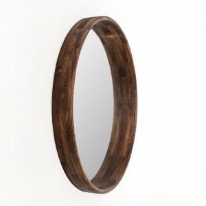 Espejo circular 100cm marco madera