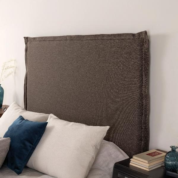 CABECERO LISO CON REBORDE DE TELA CON DESPUNTE (ELEGIR TAMAÑO Y TAPIZADO)