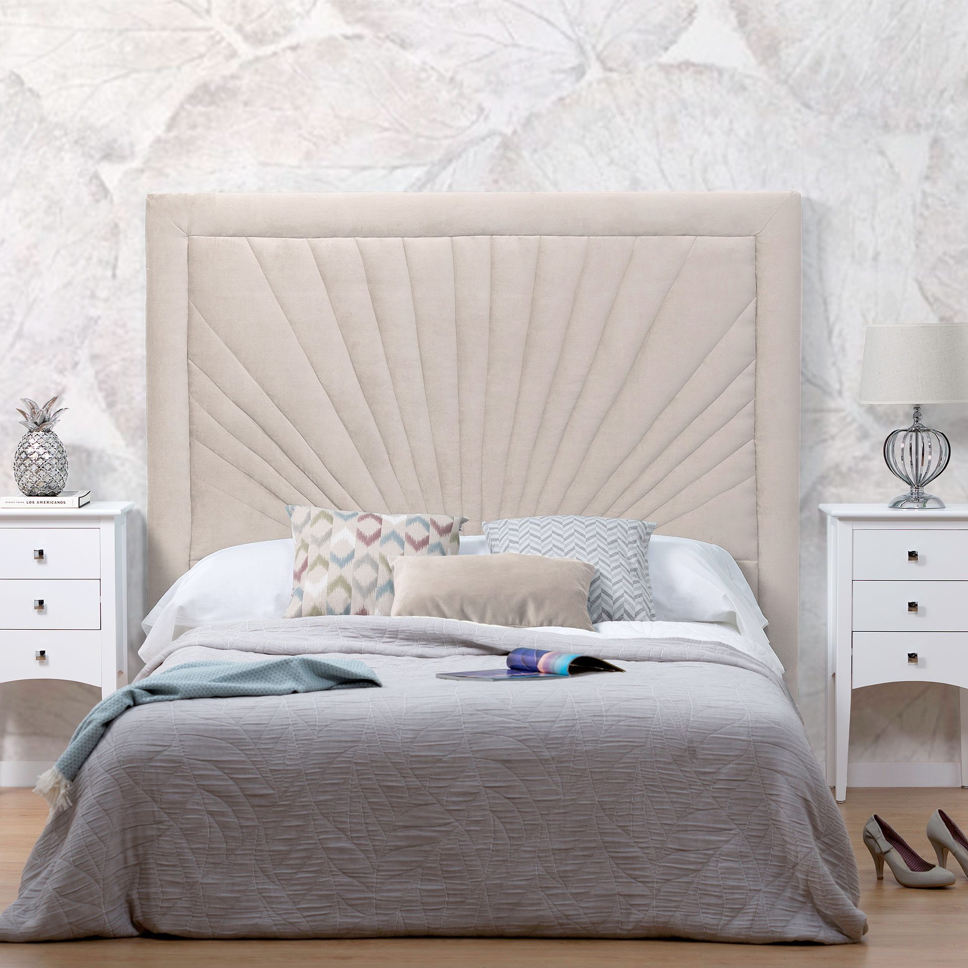 Cabecero abanico terciopelo 100*100