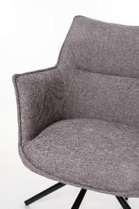 Silla Rose giratoria 360º. Tapizado gris de 2 colores. 89*63*63 cm