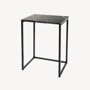 Mesita auxiliar metal y tapa marmol 58*40*30 (Elegir color metal y color tapa)