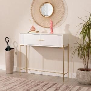 Mesita Milán lacada hueco + cajon