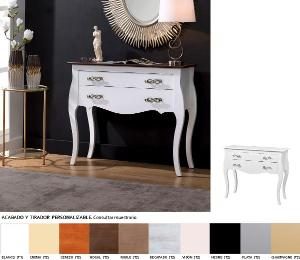 Entrée large Roma avec 2 tiroirs, 95 cm