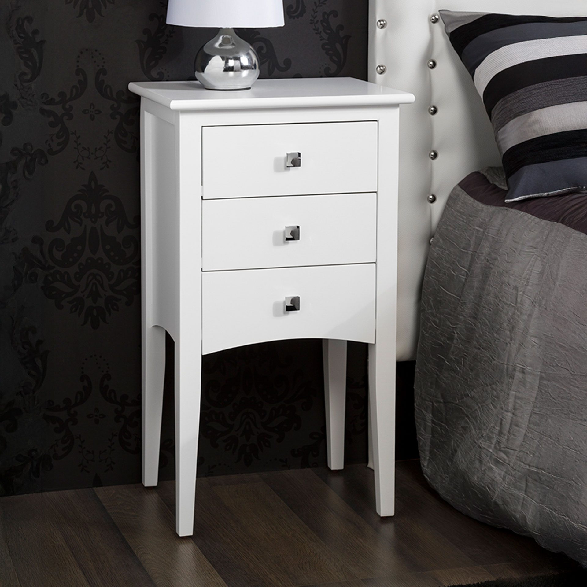 Mesita Oslo lacada blanco 72*40*32 cm