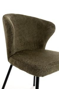 Silla Vega, tapizado verde.  82*50,5*60 cm