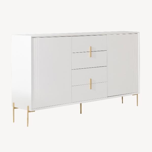 APARADOR MILAN LACADO 4 CAJONES + 2 PUERTAS. GUIA FRENO 97*160*40 CM