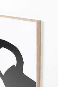 Set 2 cuadros con marco madera 50*70 cm/Ud.