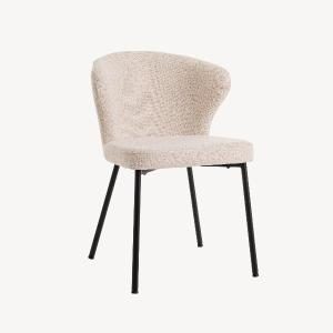 Silla Vega, tapizado beige. 83*50.5*60 cm