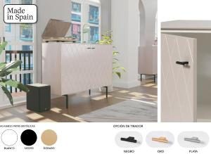 Consola Diamond 2 P lacado visón 121*80*40 cm