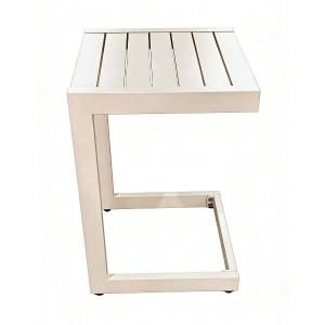Formentor sofa table, white and beige seat