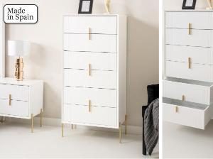 Commode 6 tiroirs laquée Milan