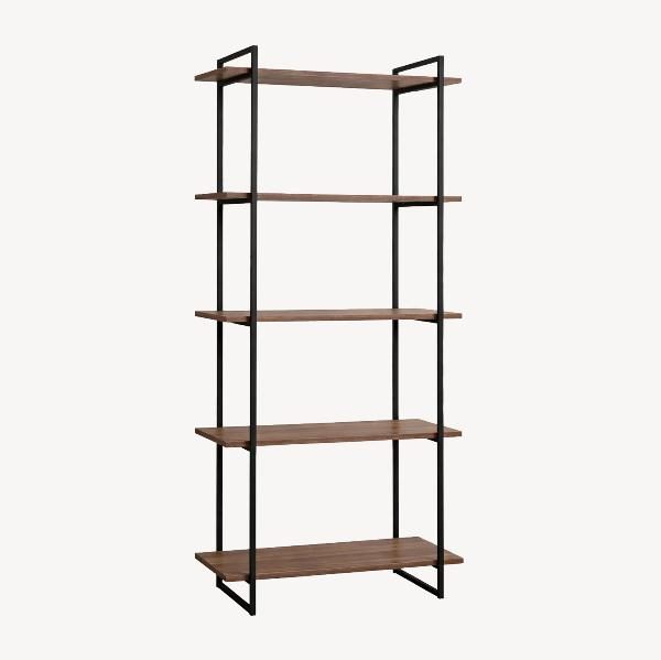 ESTANTERIA DALT 2 BASES METAL NEGRO CON 5 BALDAS DE 80 CM. 80*40*180 CM
