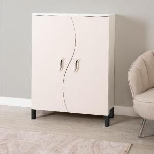 Zapatero lacado patas metal 122*80*36