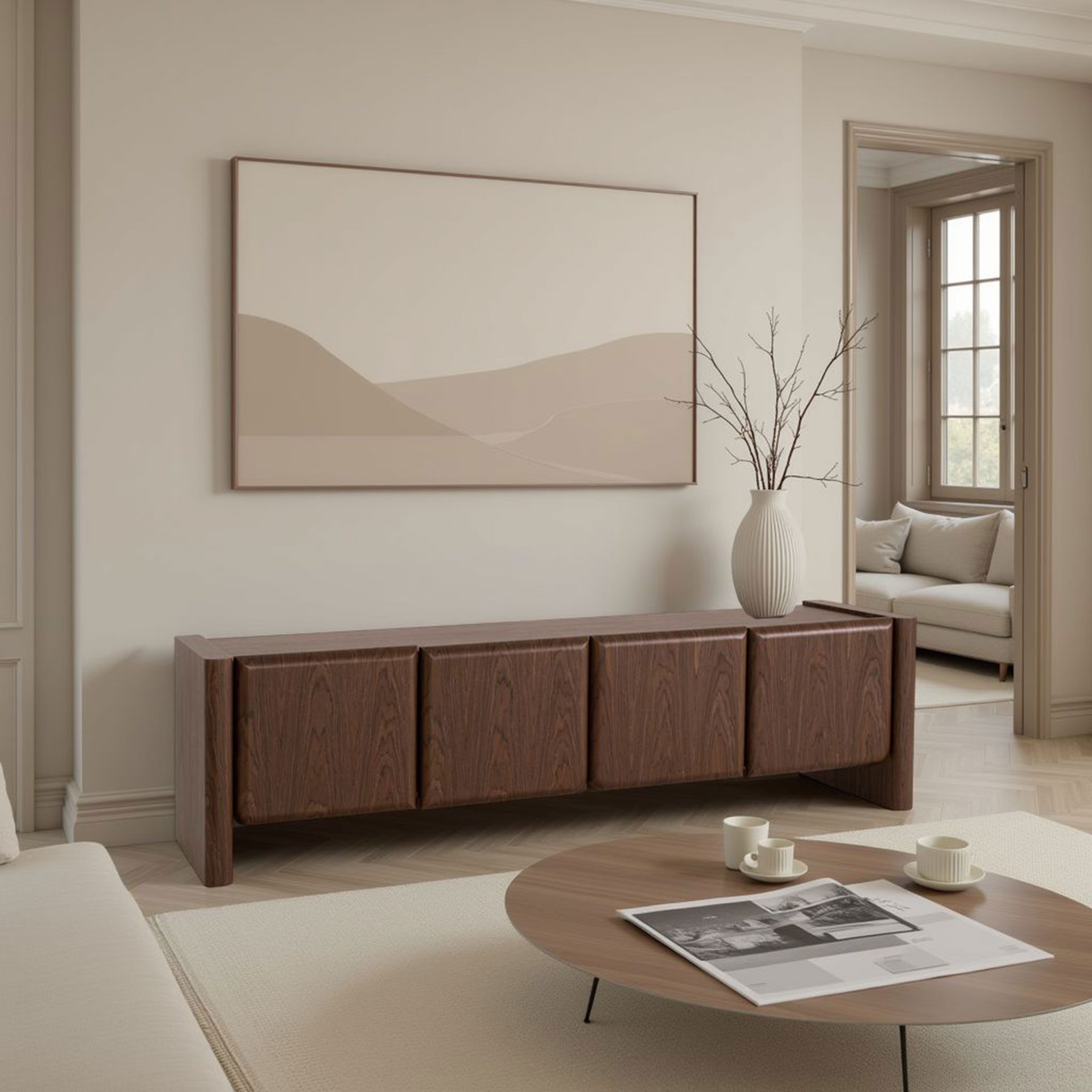 Mueble TV Gio chapa nogal 180*45*50 cm