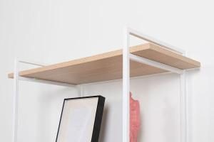 Estantería Dalt 2 bases metal blanco 80 cm