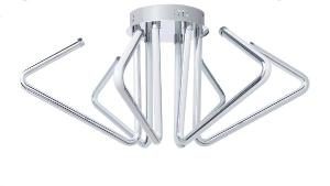 Lámpara de techo led en cromado. 32*66*66 cm