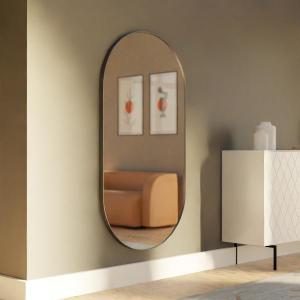 Espejo resina ovalado plata 150*80 cm