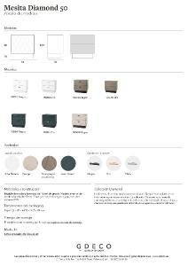 Mesita Diamond 2 C lacado blanco 51*50*34