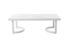 Set de terraza AVA. Extructura aluminio blanco y tejido beige